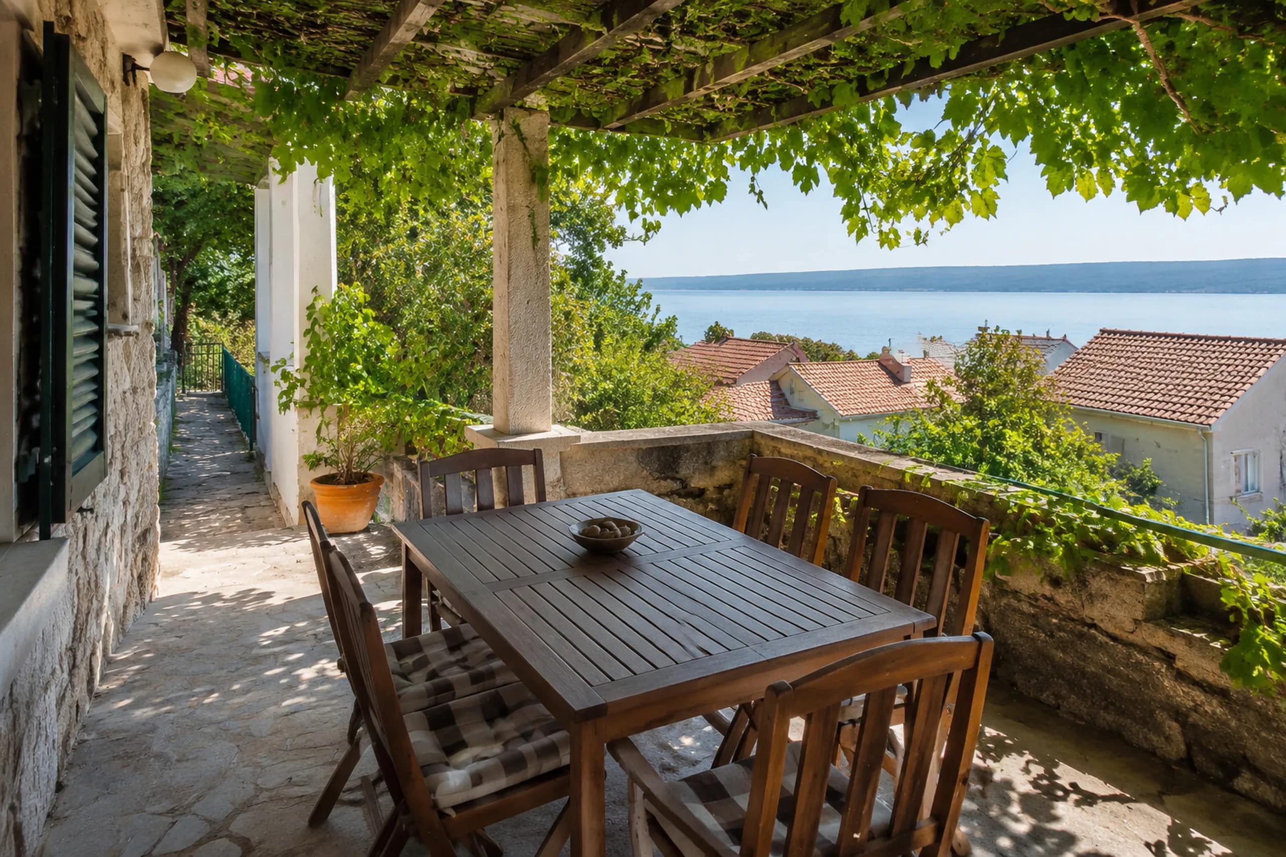 The terrace at the end of the day